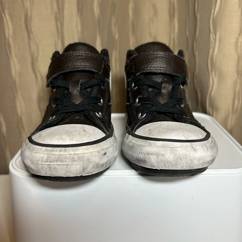Converse Infant 9 High Lifestyle Dark Brown Black Leather A05460C
